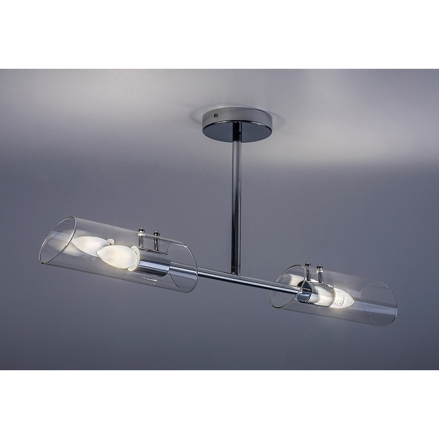 Rabalux - Badezimmer-Deckenleuchte an Stange 2xE14/12W/230V IP44 glänzendes Chrom