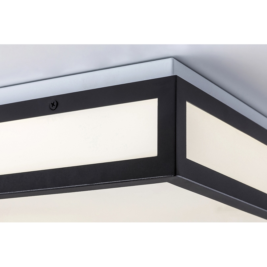 Rabalux - Plafonnier LED pour salle de bains LED/18W/230V IP44 noir 30x30 cm