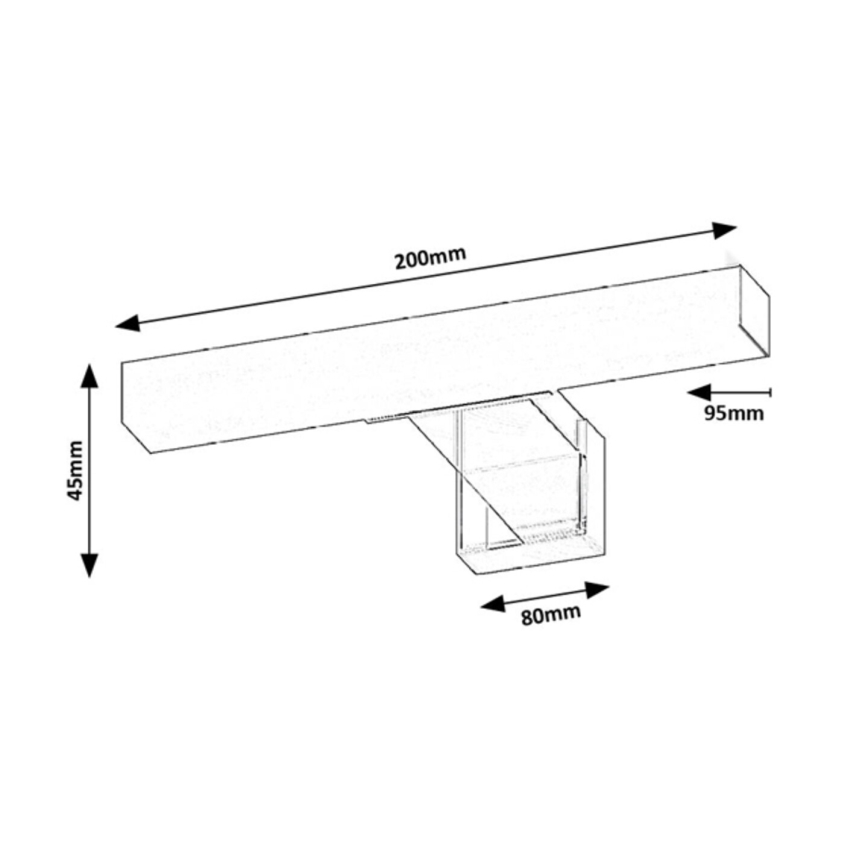 Rabalux - LED-Spiegelleuchte für das Badezimmer LED/4W/230V IP44 20 cm schwarz