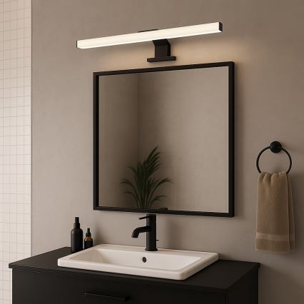 Rabalux - Illuminazione per specchio da bagno LED/9W/230V IP44 60 cm nera