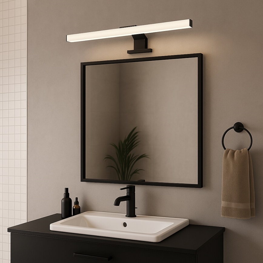 Rabalux - Illuminazione per specchio da bagno LED/9W/230V IP44 60 cm nera