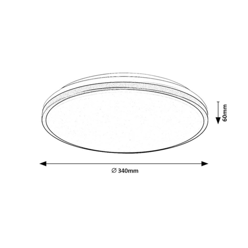 Rabalux - Plafoniera da bagno LED/18W/230V IP44 Ø 34 cm