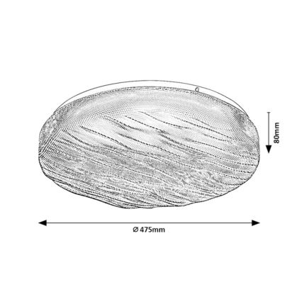Rabalux - Plafoniera da bagno a LED 36W/230V IP44 4000K Ø 47,5 cm