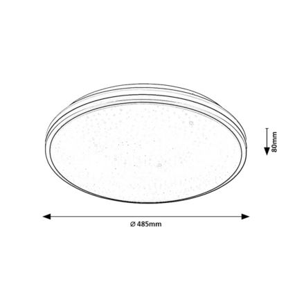 Rabalux - LED Plafoniera da bagno LED/40W/230V IP44 4000K Ø 48,5 cm