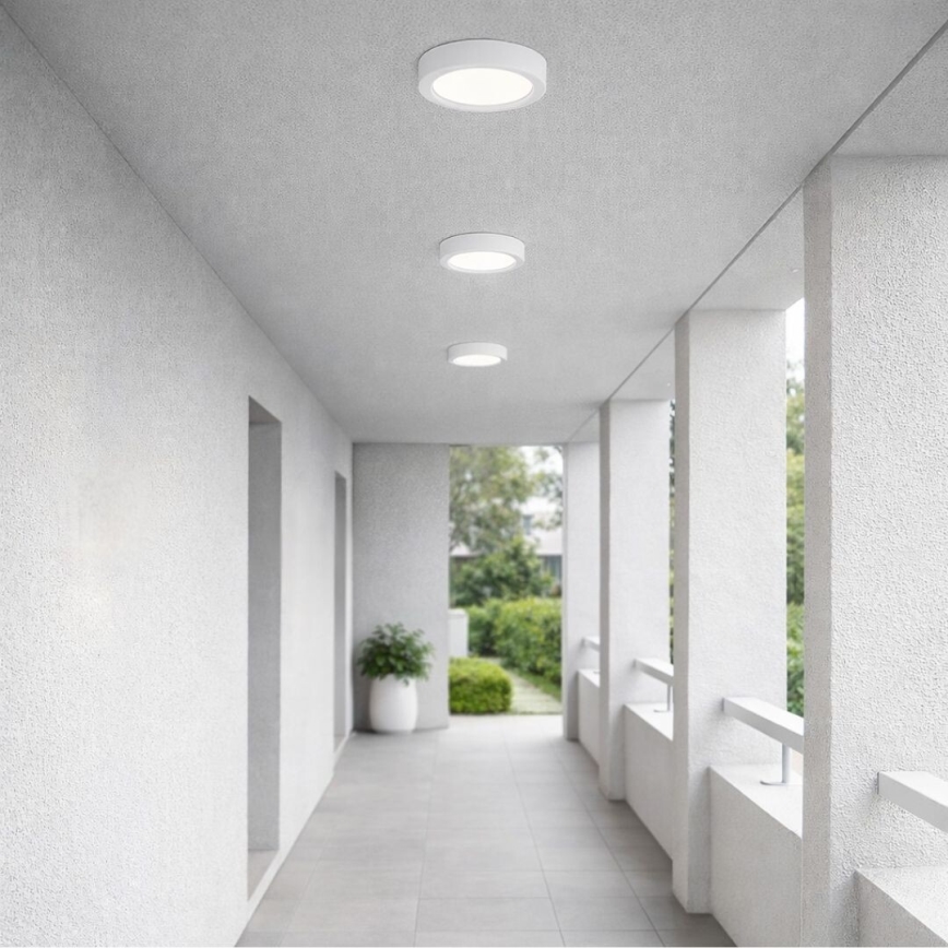 Rabalux - Plafonnier LED pour salle de bains, 24 W (230 V), Ø 22 cm, IP44, blanc