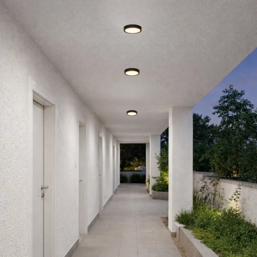 Rabalux - Plafonnier LED pour salle de bains LED/7W/230V Ø 12 cm IP44 noir