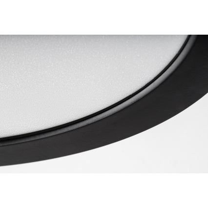 Rabalux - Plafoniera da bagno a LED, 24W/230V, Ø 22 cm, IP44, nera