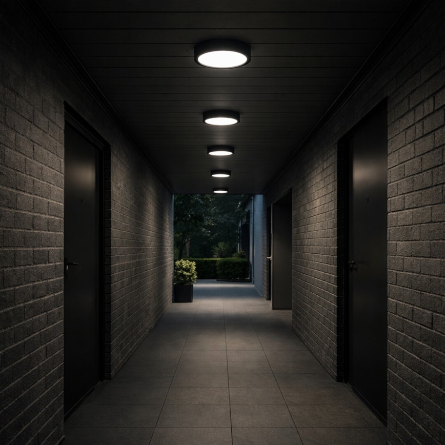 Rabalux - Plafonnier LED pour salle de bains 30W/230V Ø 30 cm IP44 noir