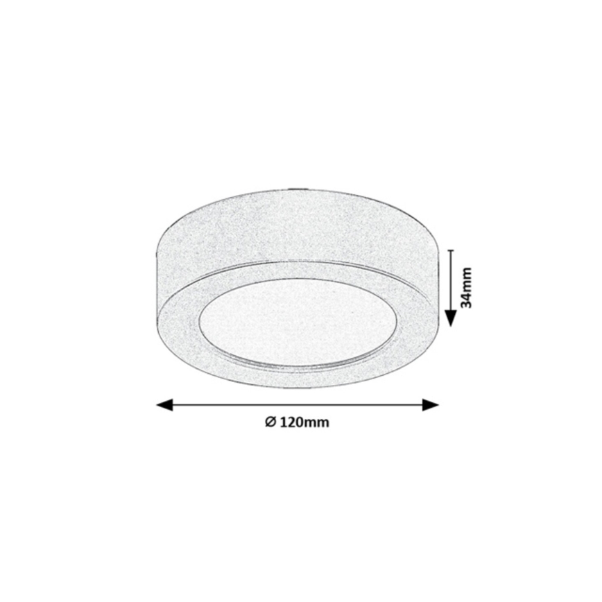 Rabalux - Plafoniera da soffitto per bagno LED/7W/230V Ø 12 cm IP44 dorata