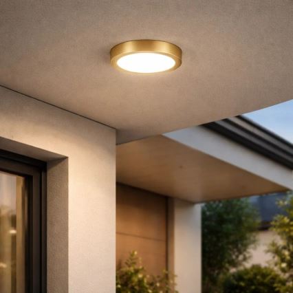 Rabalux - Plafoniera da bagno LED 24W 230V Ø 22 cm IP44, finitura oro