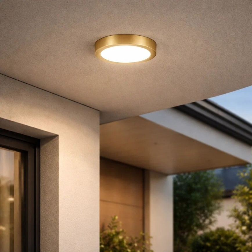 Rabalux - Plafoniera da bagno LED 24W 230V Ø 22 cm IP44, finitura oro