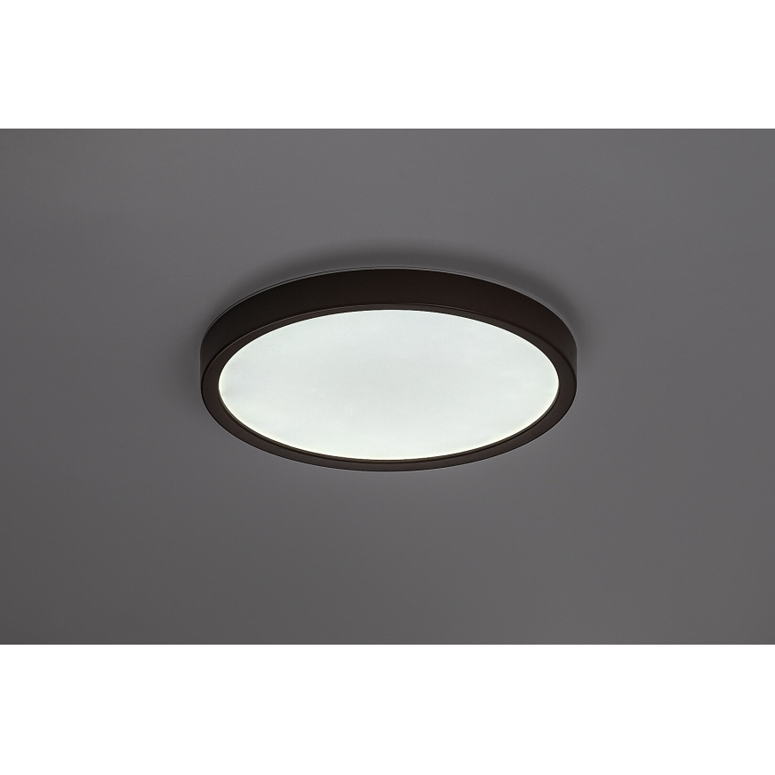 Rabalux - Plafoniera LED per bagno LED/18W/230V 3000/4000/6000K Ø 29 cm IP44 marrone