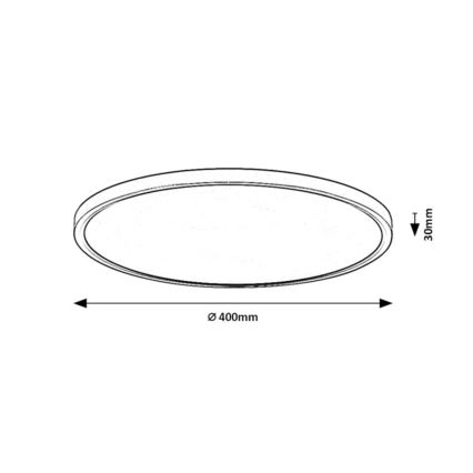 Rabalux - Plafonnier LED pour salle de bains LED/24W/230V 3000/4000/6000K Ø 40 cm IP44 brun