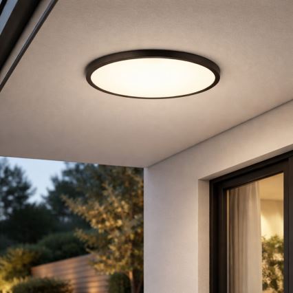 Rabalux - Plafonnier LED pour salle de bains LED/24W/230V 3000/4000/6000K Ø 40 cm IP44 noir
