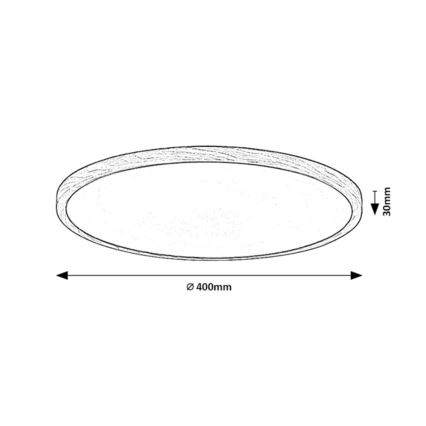 Rabalux - Plafonnier LED pour salle de bains, 24 W, 230 V, 3000/4000/6000 K, Ø 40 cm, IP44, beige