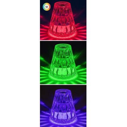 Rabalux - LED RGB Lampe de table à intensité variable rechargeable LED/2W/5V 3000K