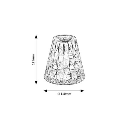 Rabalux - LED RGB Lampe de table à intensité variable rechargeable LED/2W/5V 3000K