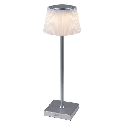 Rabalux - LED Lampada da tavolo ricaricabile dimmerabile LED/4W/3,7V 1800 mAh 3000-5000K IP44 argento