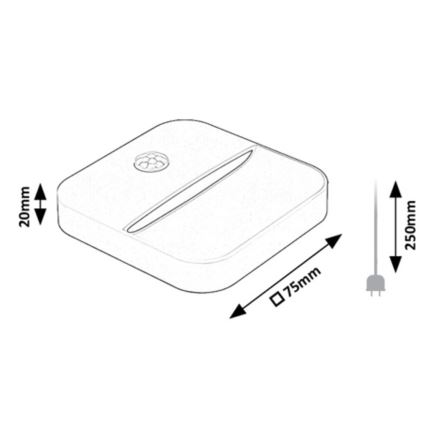 Rabalux - Veilleuse rechargeable avec détecteur LED/0,15W/3,7V 3000K 300 mAh