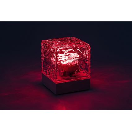 Rabalux - Lampe de table RGB à intensité variable rechargeable LED/1W/5V/3xAA + Télécommande