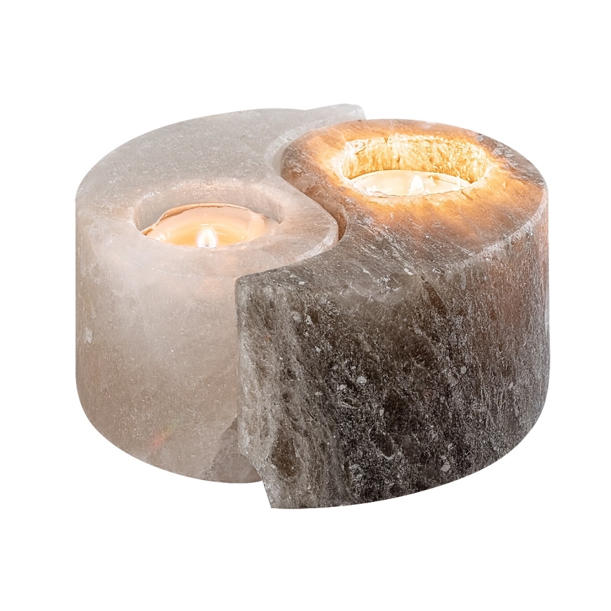 Rabalux - Lampada di sale - portacandele grigio/bianco