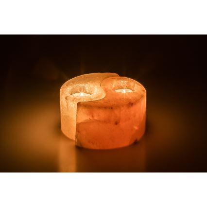 Rabalux - Lampada di sale - Portacandela arancione/bianco