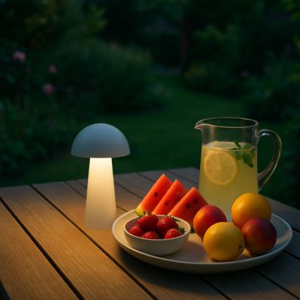 Rabalux - LED, dimmbar, mit Touch-Bedienung, wiederaufladbare Außenleuchte LED/1,5W/5V IP44 1200 mAh USB weiß