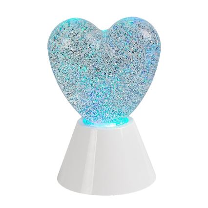 Rabalux - Lampe décorative LED RGB en forme de cœur, 0,8 W, 3xAA