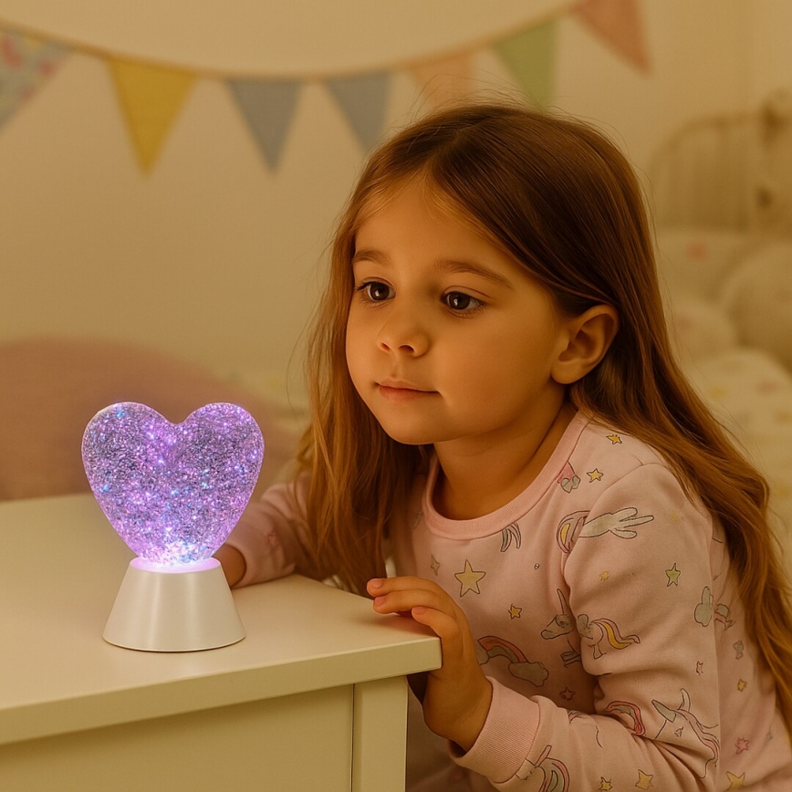 Rabalux - LED RGB Dekorative Herzlampe LED/0,8W/3xAA