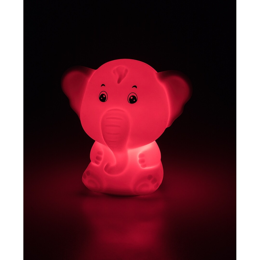 Rabalux - Luce notturna LED RGB a sfioramento LED/0,05W/1xCR2032 elefante