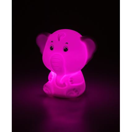 Rabalux - Luce notturna LED RGB a sfioramento LED/0,05W/1xCR2032 elefante