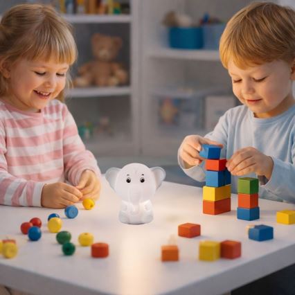 Rabalux - Veilleuse tactile LED RGB LED/0,05W/1xCR2032 éléphant