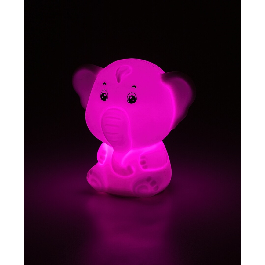 Rabalux - Veilleuse tactile LED RGB LED/0,05W/1xCR2032 éléphant