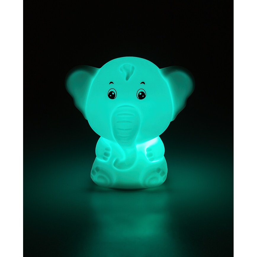 Rabalux - Veilleuse tactile LED RGB LED/0,05W/1xCR2032 éléphant