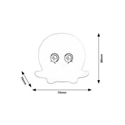 Rabalux - Veilleuse tactile LED RGB LED/0,05W/1xCR2032 en forme de pieuvre