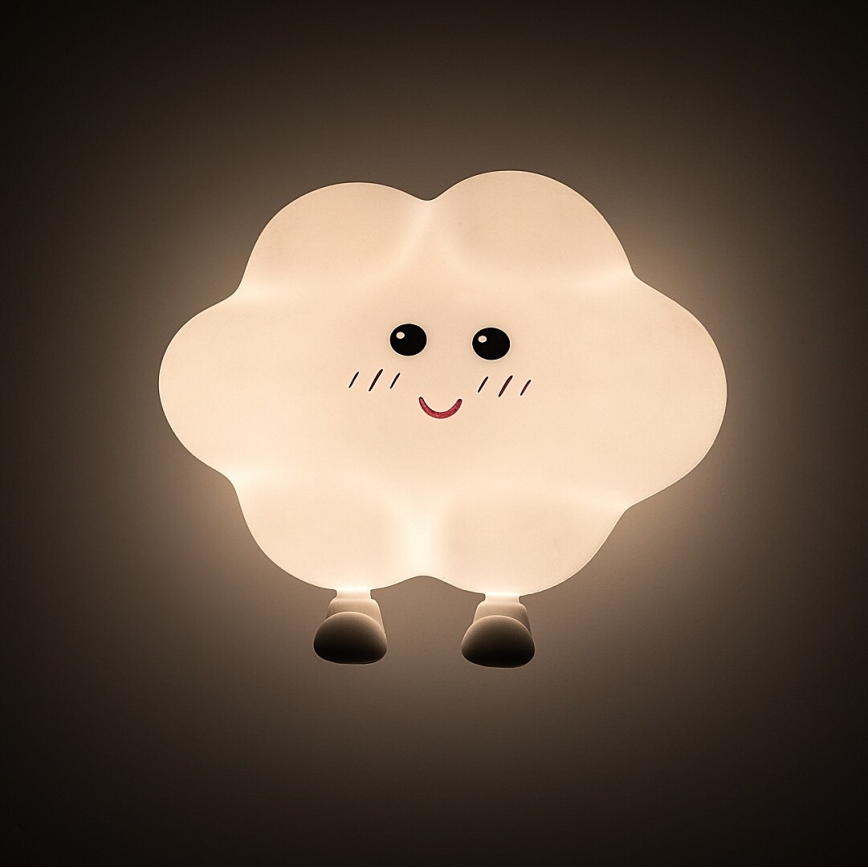 Rabalux - Lampada notturna ricaricabile per bambini a LED, dimmerabile con controllo touch, LED/2,7W/5V 200 mAh, nuvola