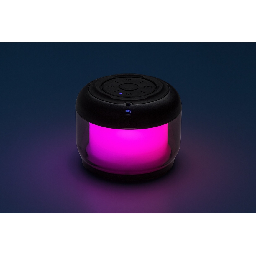 Rabalux - Lampada da tavolo RGB con altoparlante RGB/3W/3,7V 500mAh