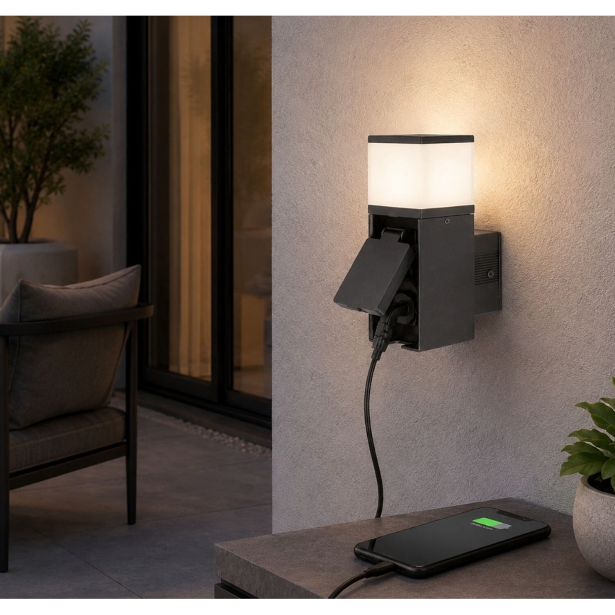 Rabalux - LED Lampada da parete per esterno con presa LED/10W/230V IP44