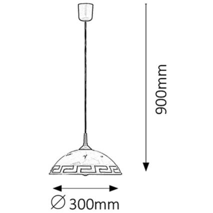 Rabalux - Suspension 1xE27/60W/230V