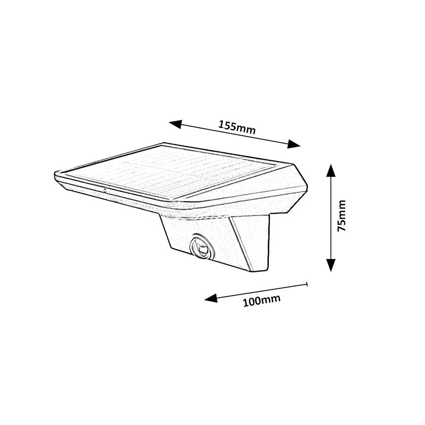 Rabalux - Lampada LED solare con sensore LED/10W/3,7V IP44