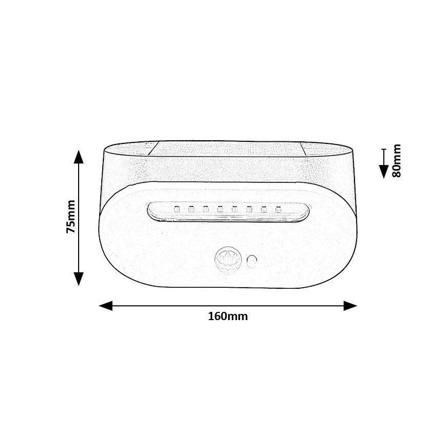 Rabalux – LED-Solarleuchte mit Sensor LED/3,2W/3,7V IP44