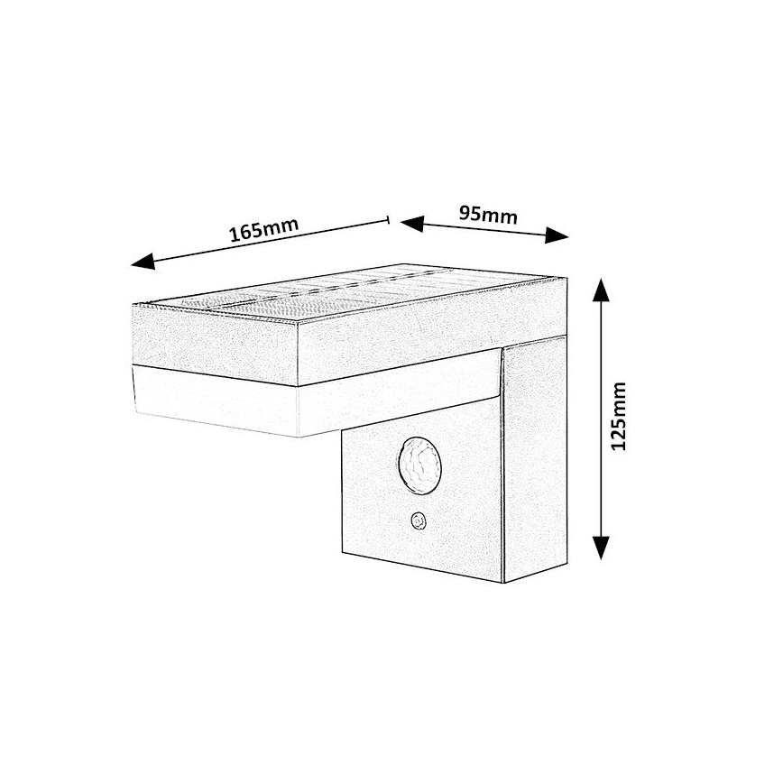 Rabalux - Lampada LED solare con sensore LED/6W/3,7V IP44
