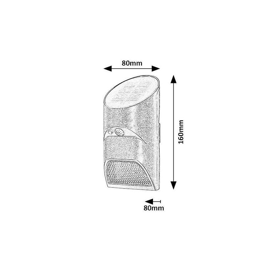 Rabalux - Lampada LED solare con sensore LED/3,6W/3,7V IP44