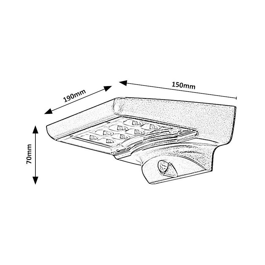 Rabalux - Éclairage solaire avec détecteur LED/4W/3,7V IP44 1500 mAh
