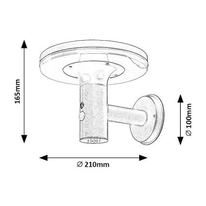 Rabalux - Lampada LED solare con sensore LED/10W/3,7V IP44