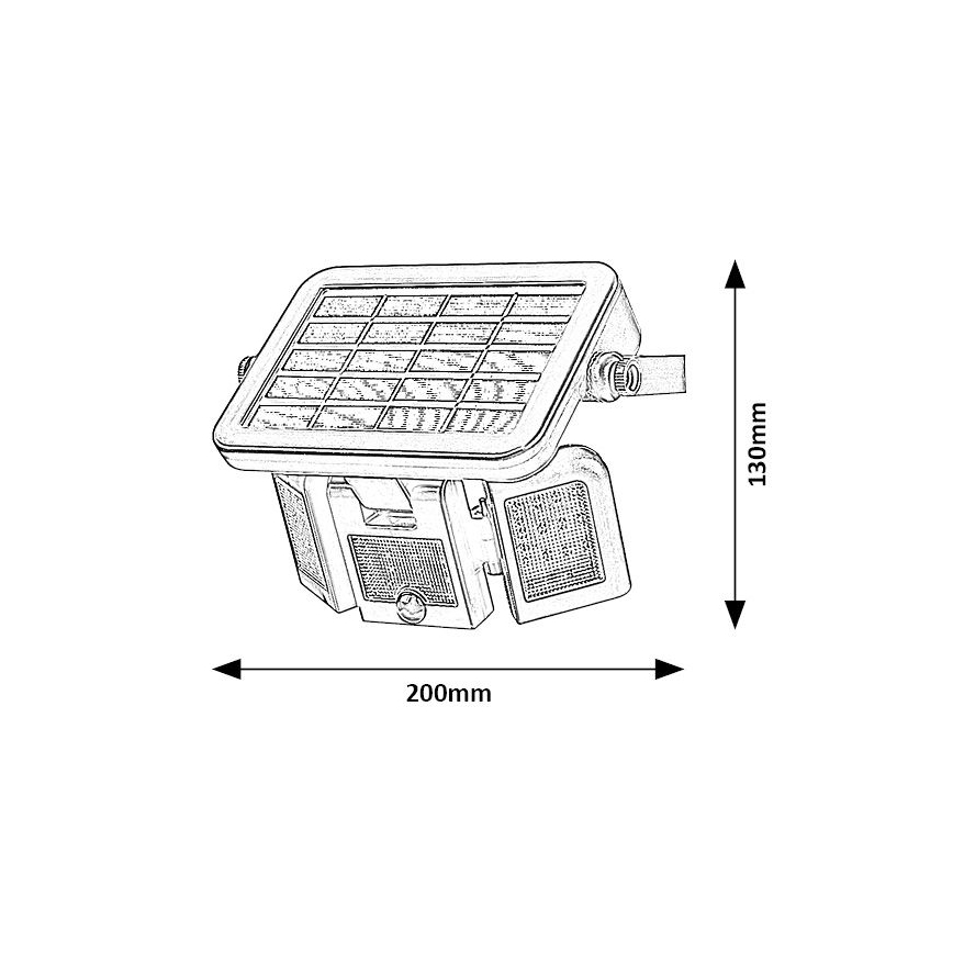 Rabalux – LED-Solarstrahler mit Sensor LED/9,6W/3,7V IP44