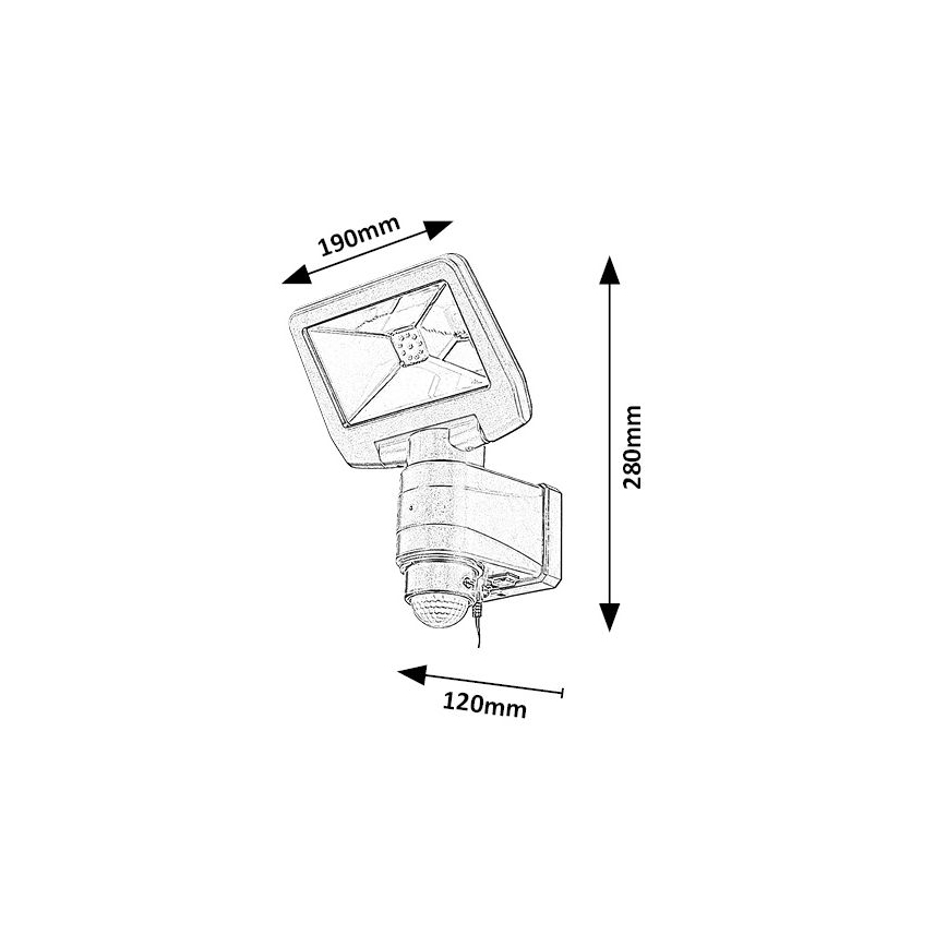 Rabalux - Proiettore solare a LED con sensore LED/5W/3,7V IP44