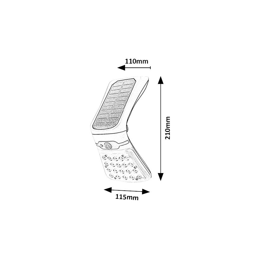 Rabalux - Lampada LED solare dimmerabile con sensore LED/4W/3,7V IP44