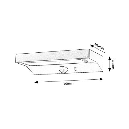 Rabalux - Lampada LED solare con sensore LED/6W/3,7V IP44