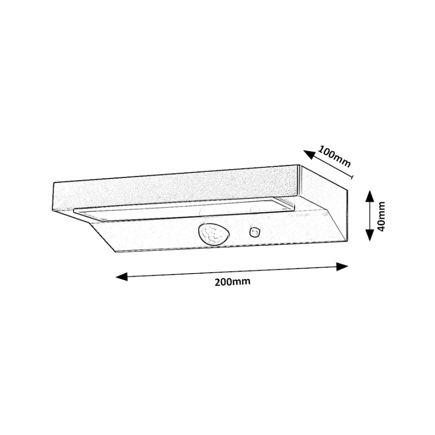 Rabalux - Lampada LED solare con sensore LED/6W/3,7V IP44